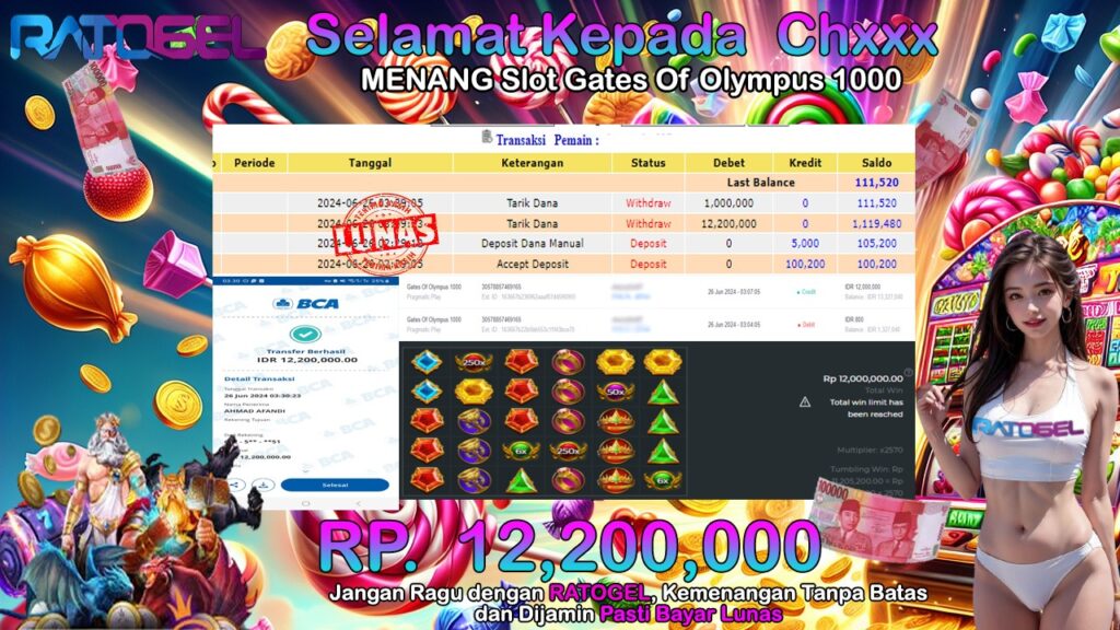 BUKTI JACKPOT SLOT GATES OF OLYMPUS 1000 TERPERCAYA DI INDONESIA TGL 26-06-2024