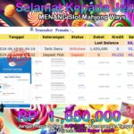 BUKTI JACKPOT SLOT MAHJONG WAYS TERPERCAYA DI INDONESIA tgl 15-06-2024