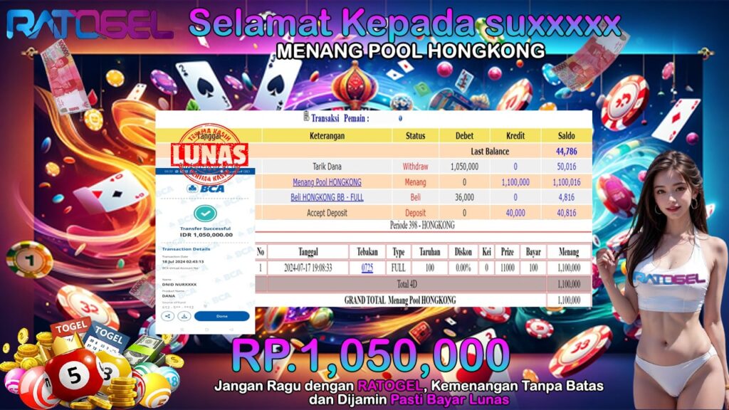 BUKTI JACKPOT TOGEL POOL HONGKONG TERPERCAYA DI INDONESIA TGL 18-07-2024