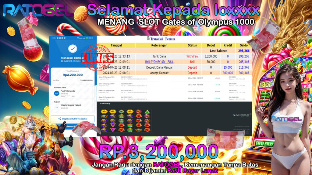 BUKTI JACKPOT SLOT GATES OLYMPUS 1000 TERPERCAYA DI INDONESIA TGL 23-07-2024