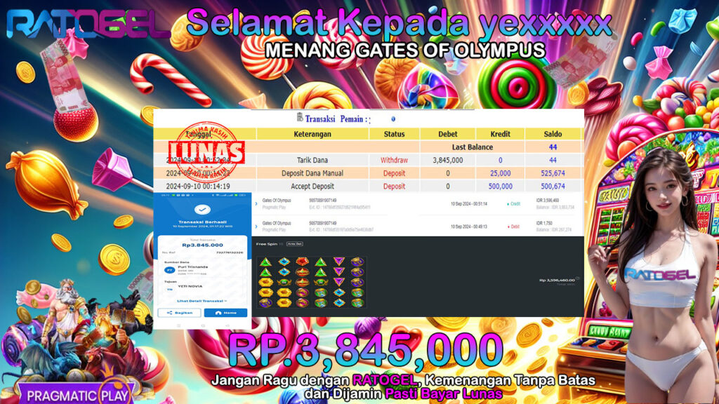 BUKTI JACKPOT SLOT GATES OF OLYMPUS TERPERCAYA DI INDONESIA TGL 10-09-2024